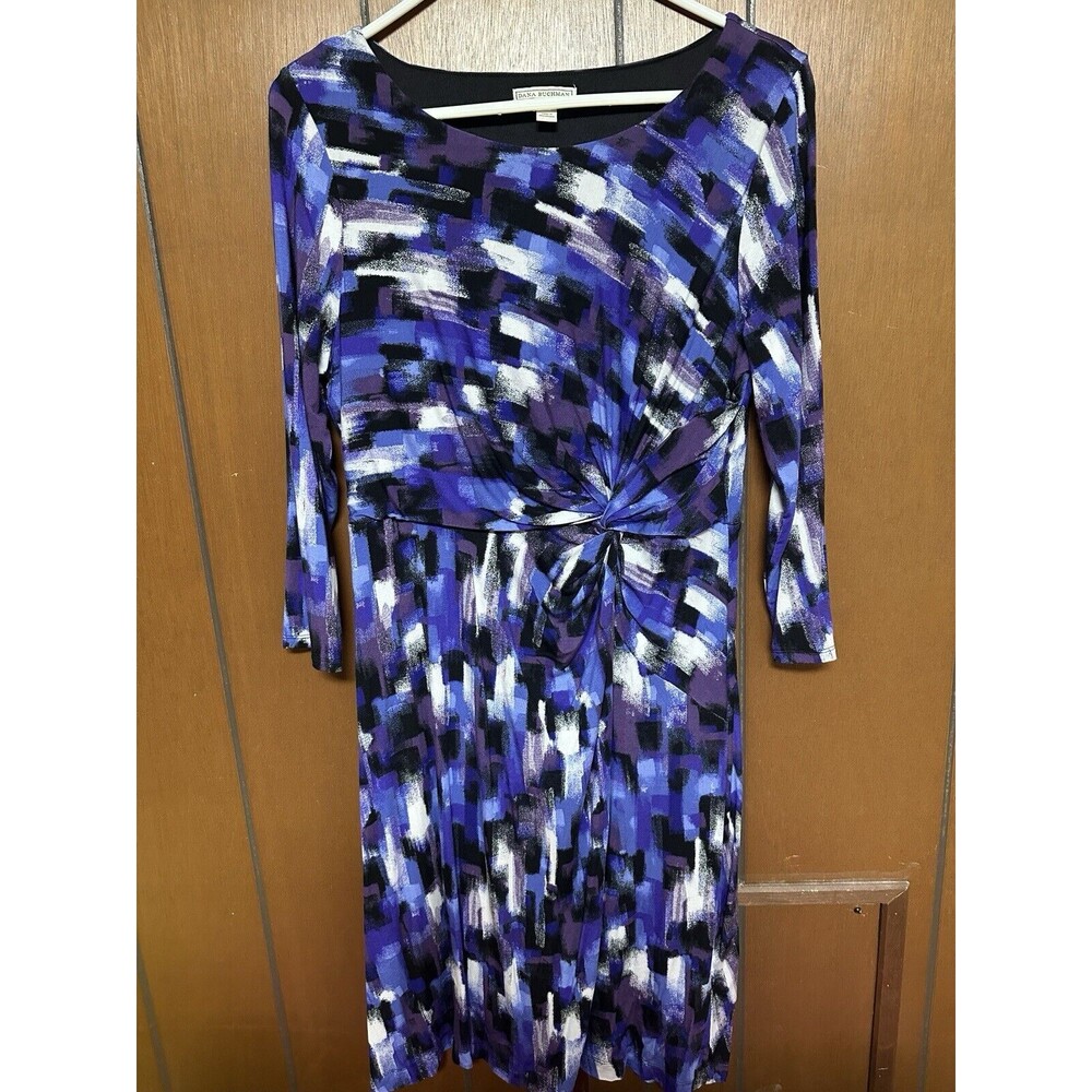 Dana Buchman Women’s Dress Size M New Without Tags, Geometric Pattern Mid Length